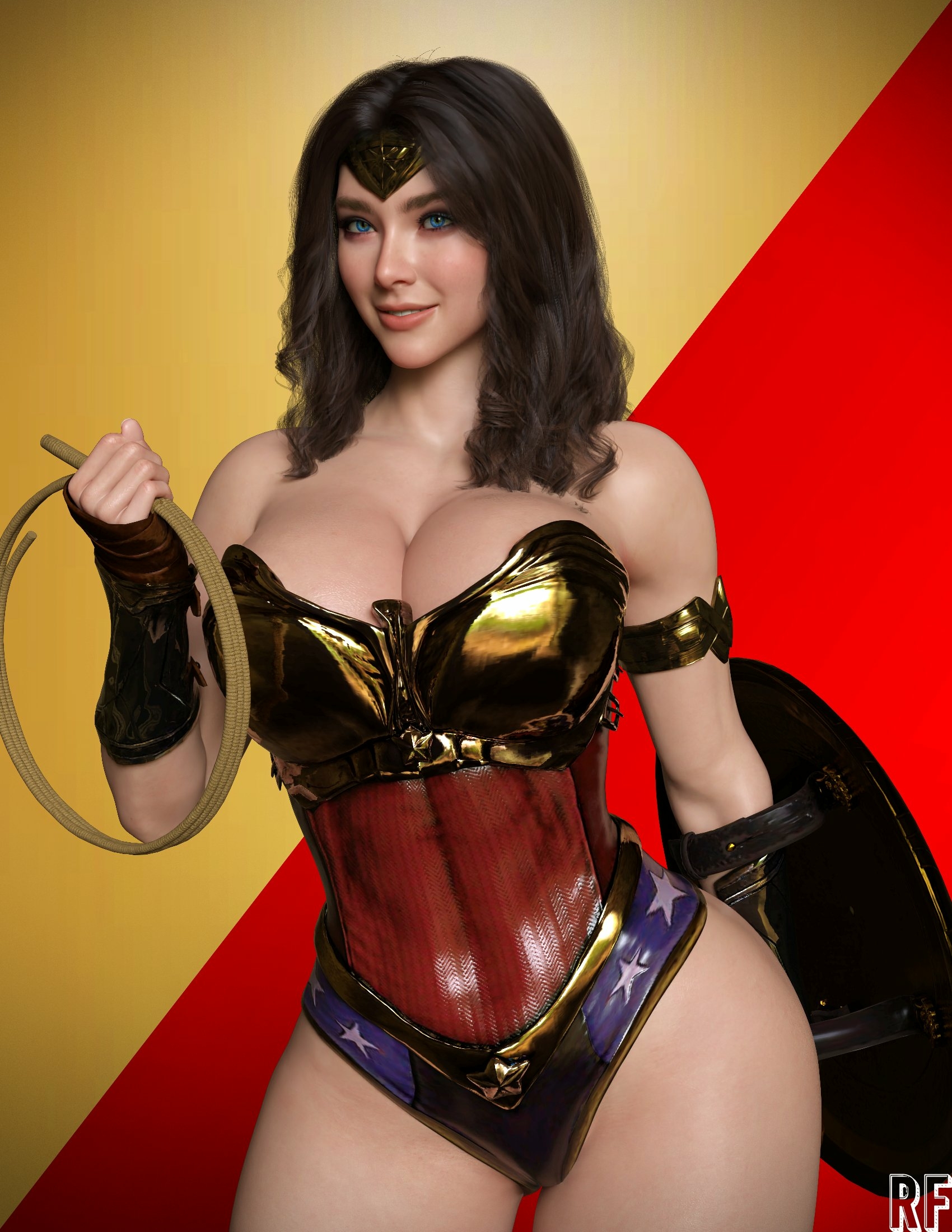 Never get tired of this Wonder Woman Wonder Woman Series Supergirl Supergirl Series Naked Tits Boobs Cake Horny Face Horny Sexy 3d Porn