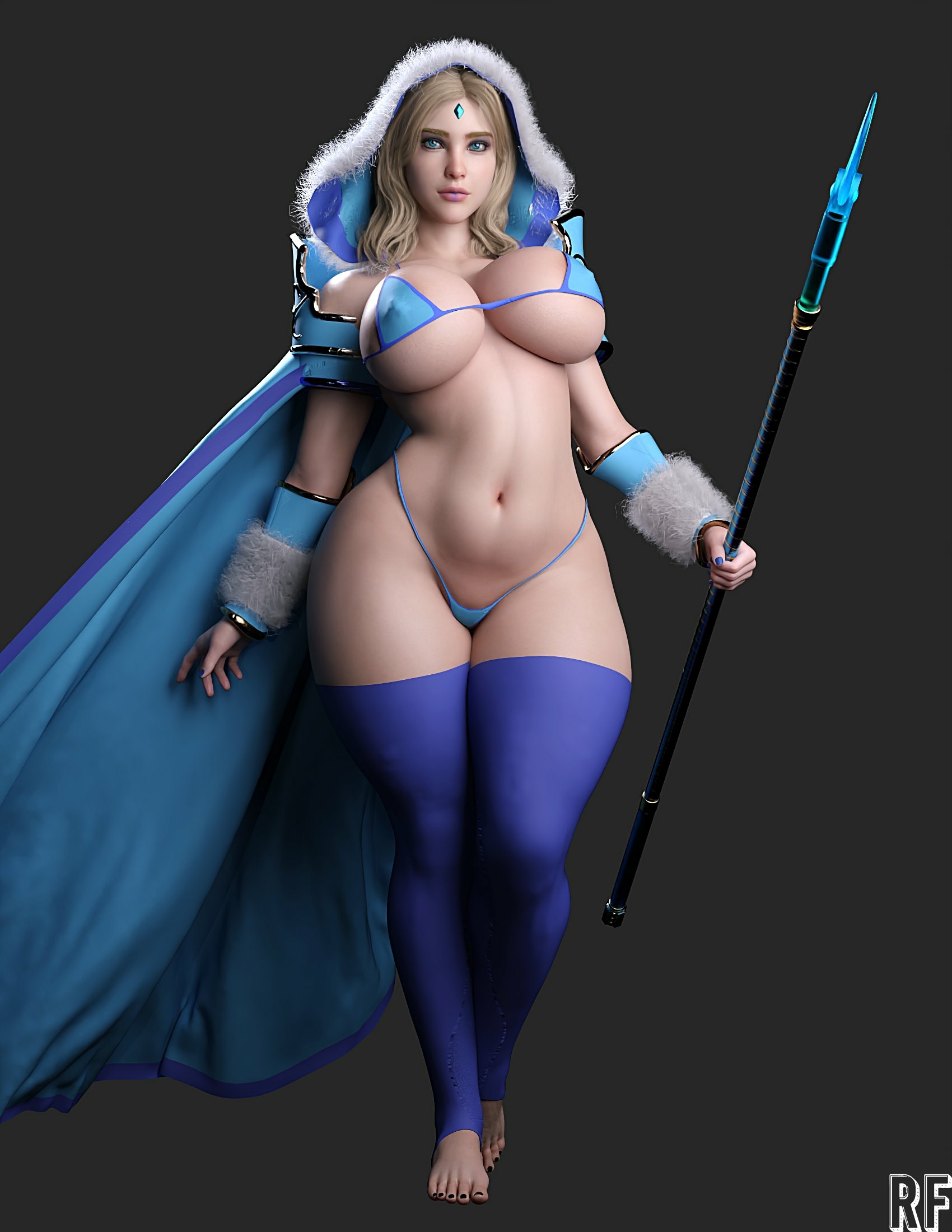 Yummy Crystal Maiden Dota 2 Nipples Pussy Lingerie Sexy Lingerie Naked Tits Boobs Cake Horny Face Horny Sexy 3d Porn