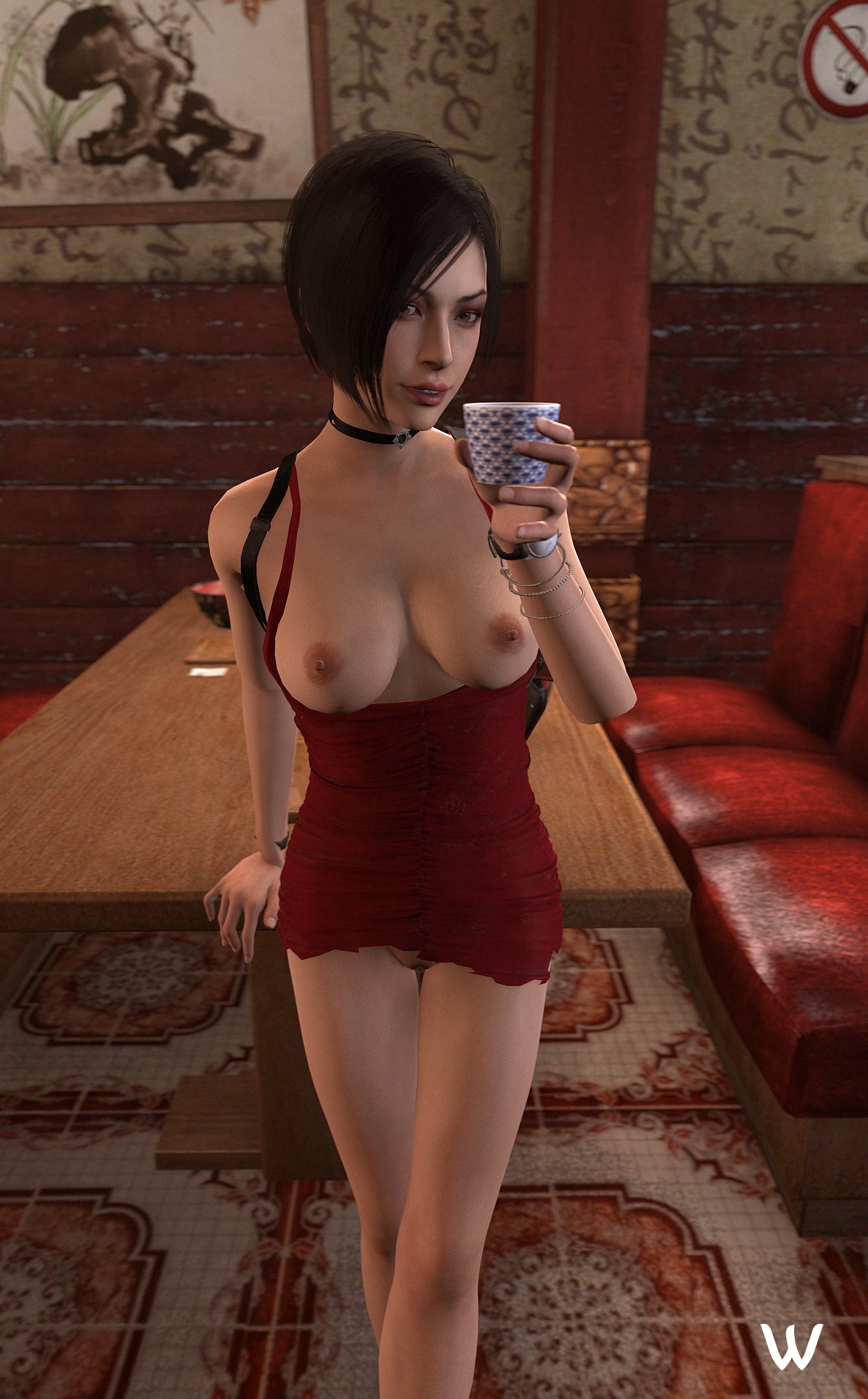 𝓐𝓵𝓸𝓷𝓮 𝔀𝓲𝓽𝓱 𝓱𝓮𝓻 𝓲𝓷 𝓳𝓪𝓹𝓪𝓷𝓮𝓼𝓮 𝓻𝓮𝓼𝓽𝓪𝓾𝓻𝓪𝓷𝓽 😍 Ada Wong Resident Evil Nipples Lingerie Sexy Lingerie Naked Cake Ass Boobs Big boobs Big Tits Sexy Horny Face Horny 3d Porn