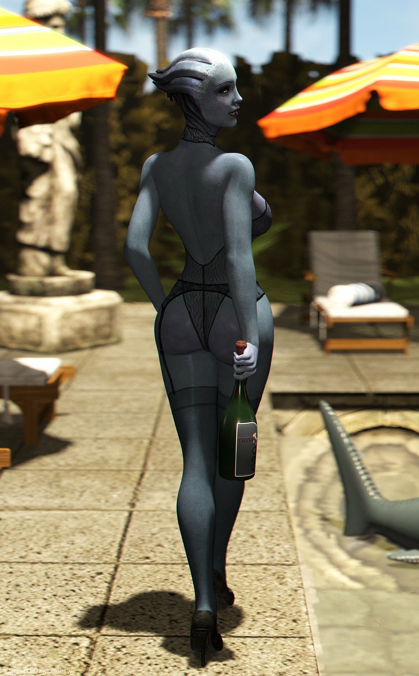 Blue bitches  Wine and pool during summer 🍑 Asari (mass Effect) Mass Effect Lingerie Sexy Lingerie Big boobs Big Tits Naked Cake Ass Sexy Horny Face Horny 3d Porn
