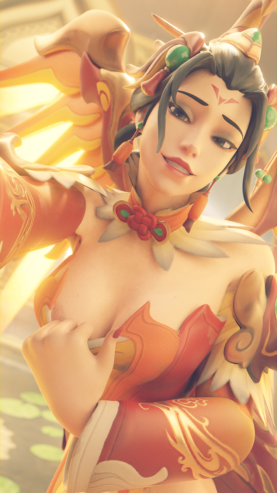 Mercy Year of the Dog snap Overwatch Mercy Overwatch Dog Doggy Style Selfie Pov Videogame Character Sexy Big Tits Big Breasts Nipples Big boobs 3d Porn 3d Girl 2