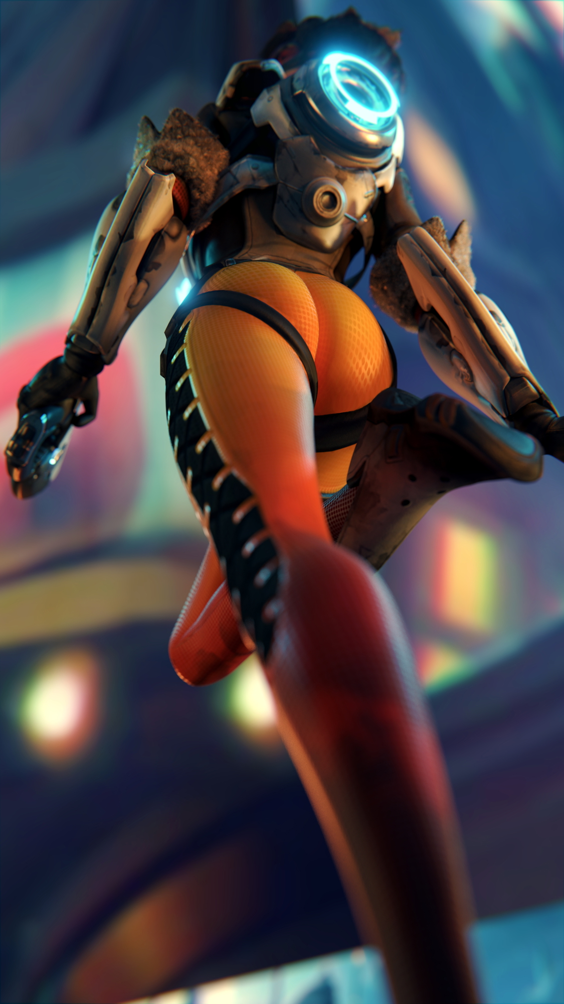 Tracer Butt Overwatch Tracer Overwatch Butt Ass Outfit Videogame Character 3d Girl Sexy Pose