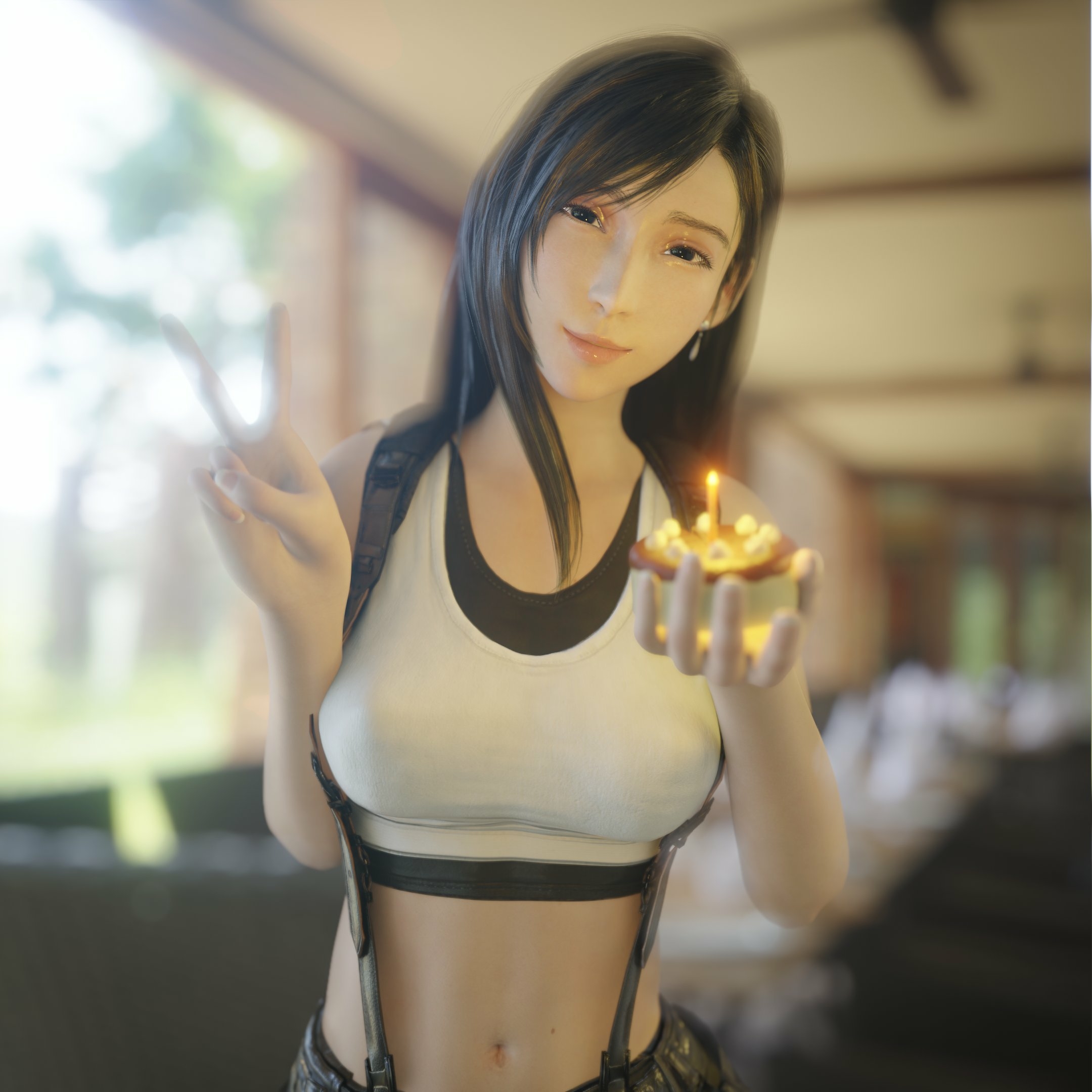 Happy Birthday! Had to rush this Tifa Lockhart Final Fantasy Lingerie Sexy Lingerie Boobs Big boobs Big Tits Ass Cake Horny Face Horny Sexy 3d Porn