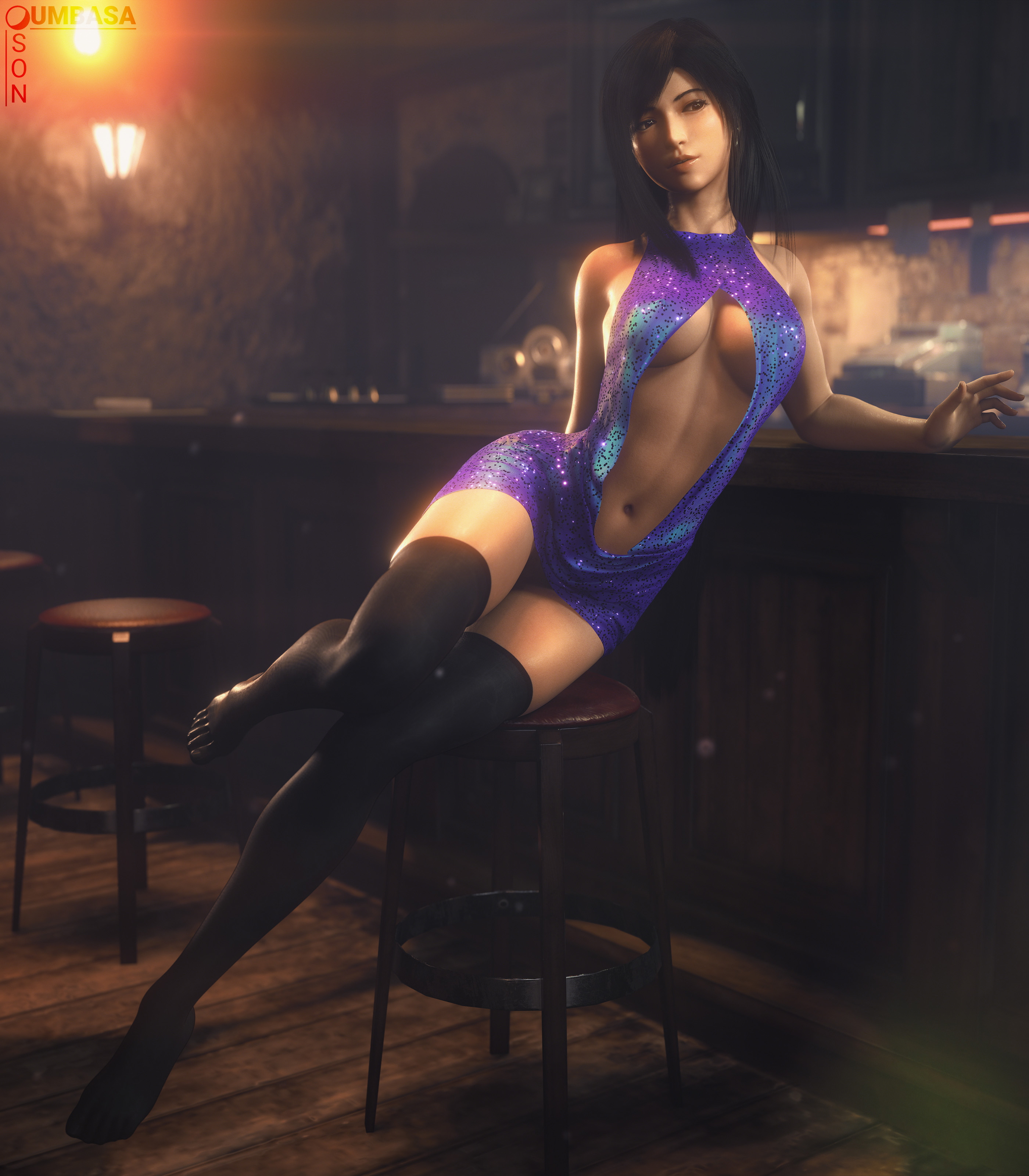 Lockhartbreaker Tifa Lockhart Final Fantasy Lingerie Boobs Big boobs Big Tits Ass Cake Horny Face Horny Sexy 3d Porn