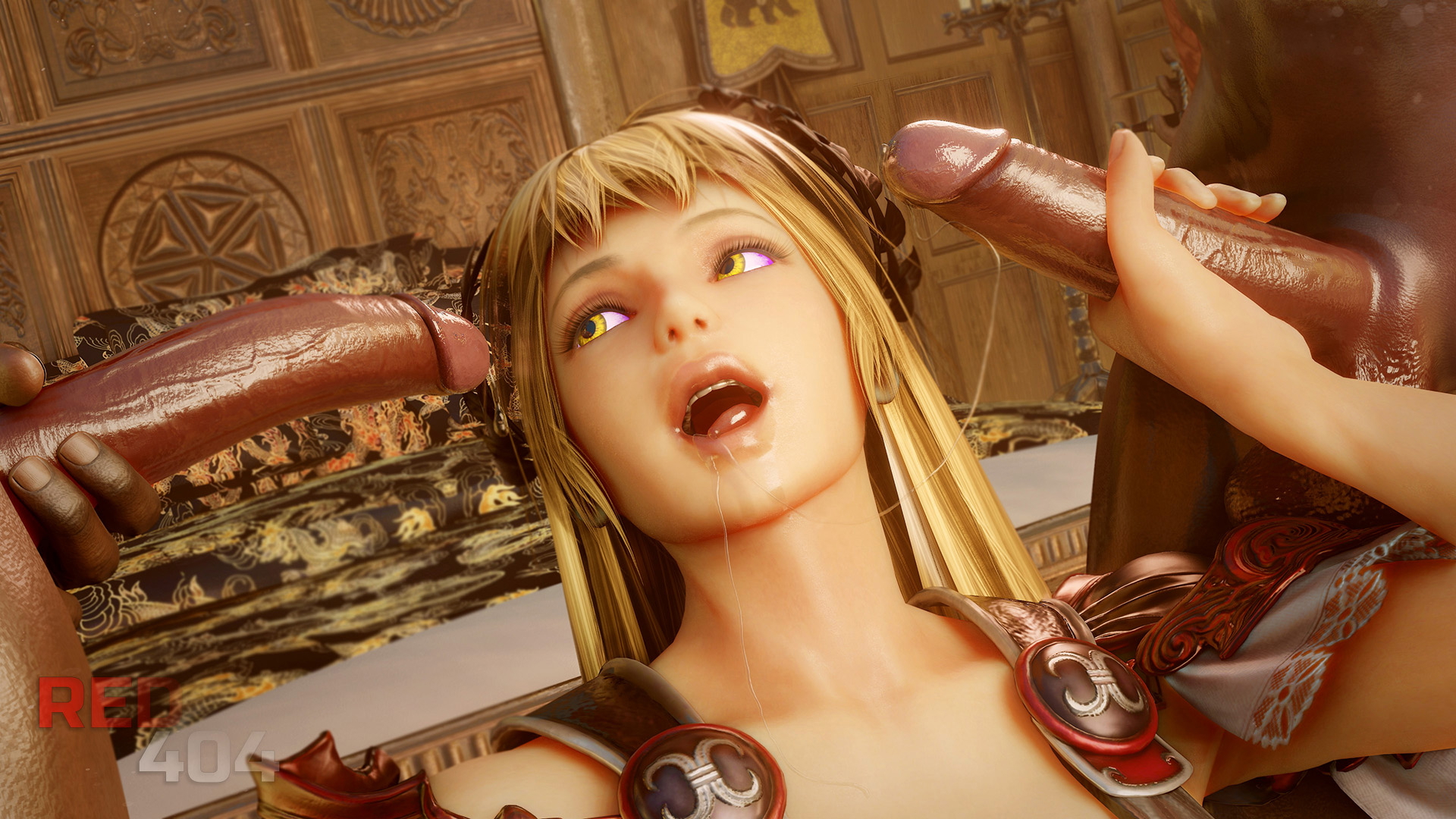 Sophitia Interracial Blow Soul Calibur Sophitia (soul Calibur) Blowbang Blowjob Bbc Black Interracial Blacked Deep throat Cum Cum Covered Cum Swallow 4