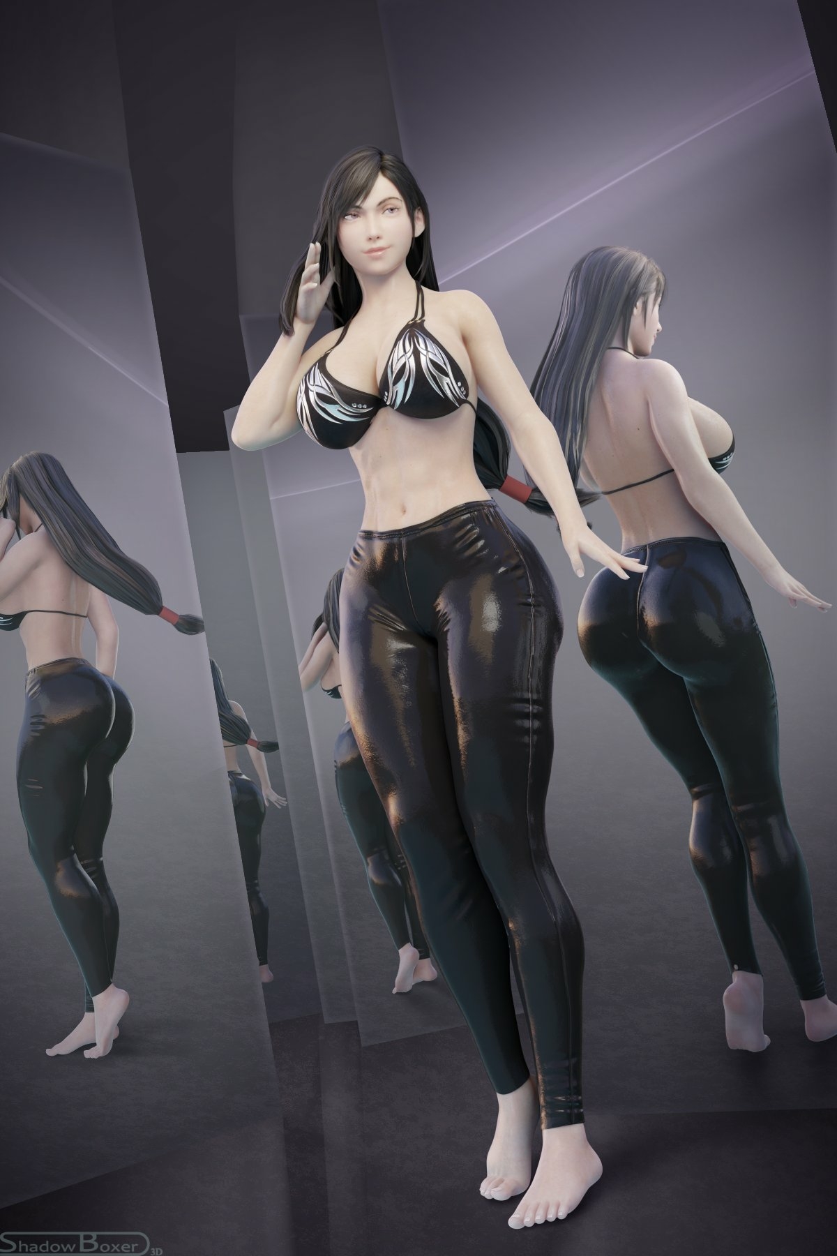 Tifa in the hall of mirrors Tifa Lockhart Final Fantasy Nipples Pussy Lingerie Sexy Lingerie Boobs Big boobs Cake Ass Big Ass Big Tits Tits Sexy Horny Face Horny 3d Porn