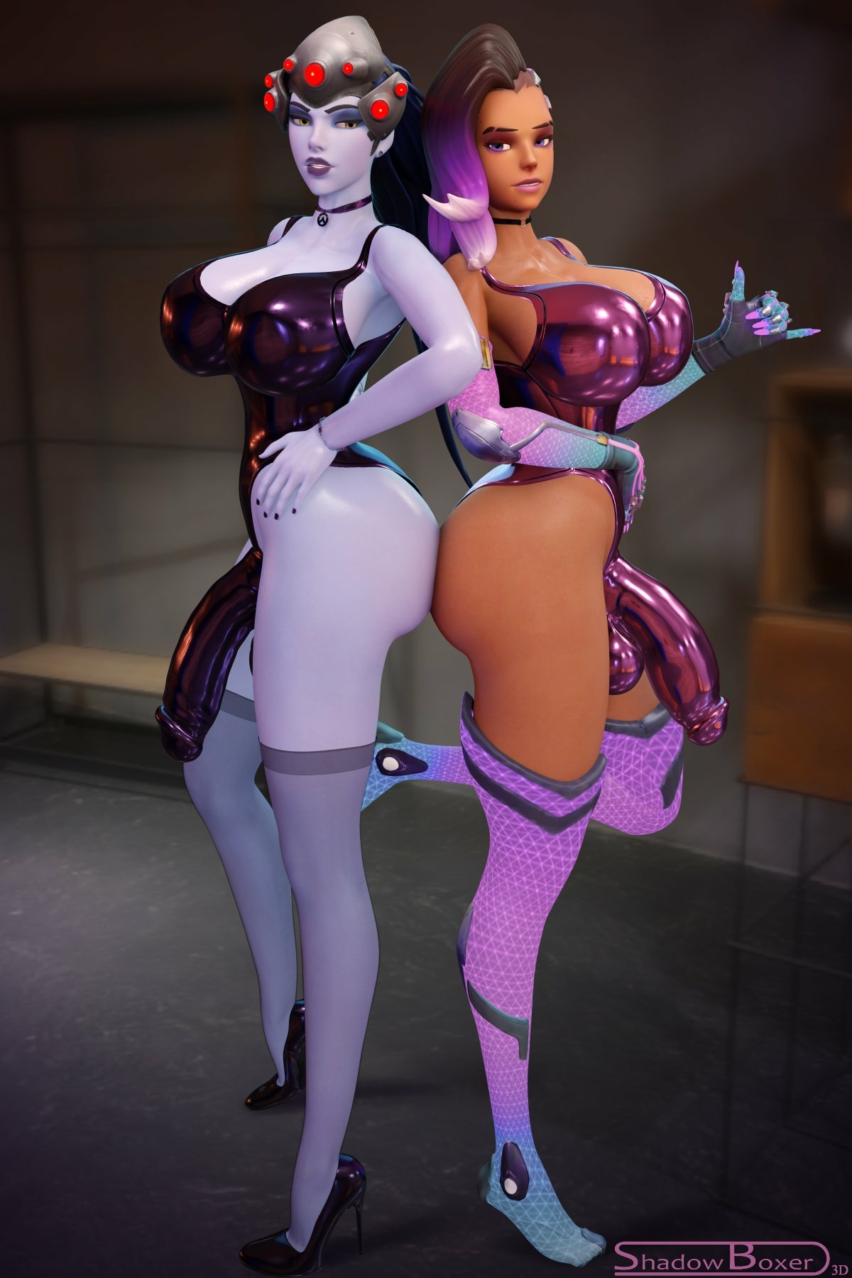 👀Talon more like Talong🍆 Widowmaker Sombra Overwatch Futanari Futa Big Dick Nipples Lingerie Pink Nipples Boobs Big boobs Cake Ass Big Ass Big Tits Tits Sexy Horny Face Horny 3d Porn 2