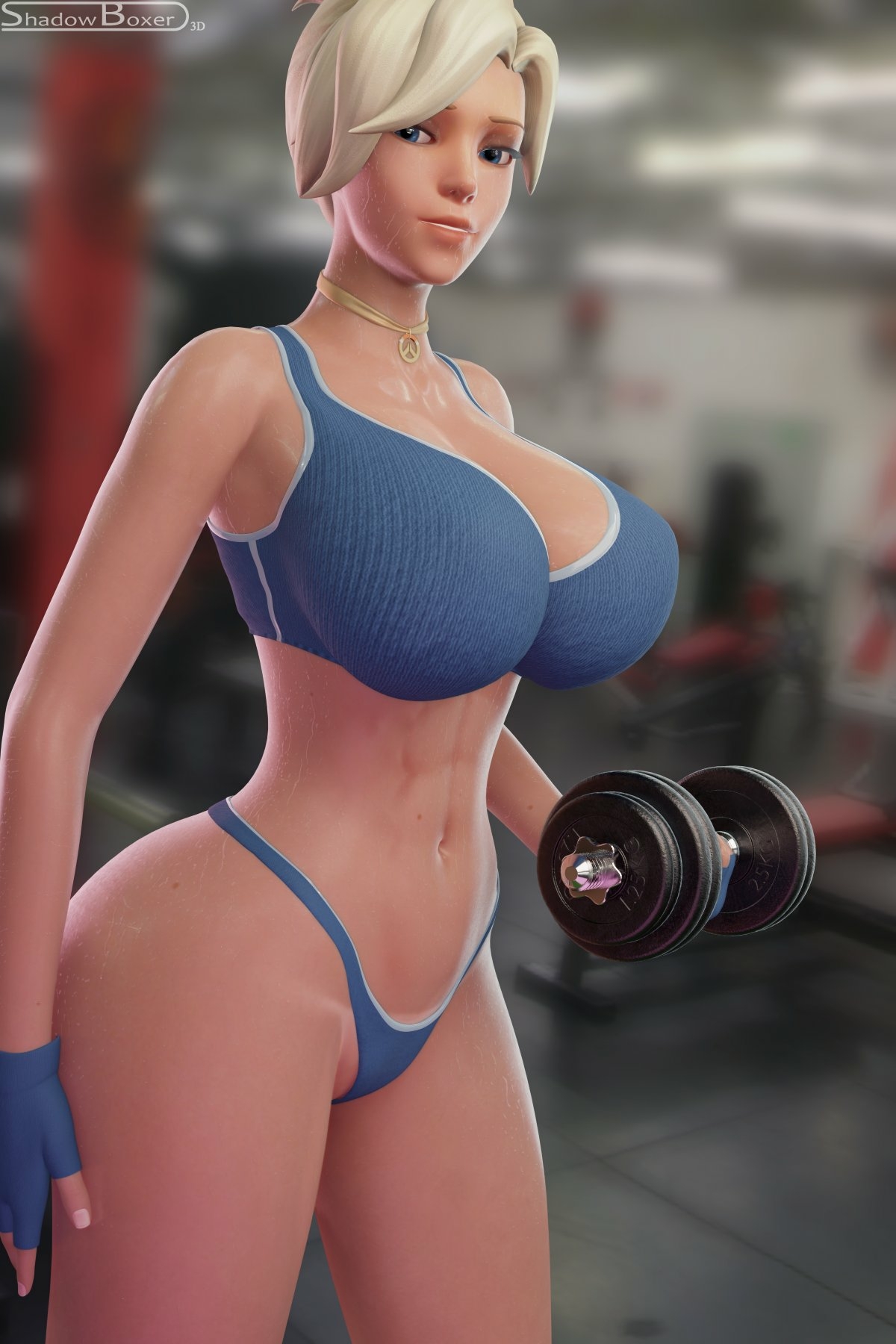 🥵Mercy in gym👀 Overwatch Mercy Pussy Nipples Lingerie Boobs Big boobs Cake Ass Big Ass Big Tits Tits Sexy Horny Face Horny 3d Porn