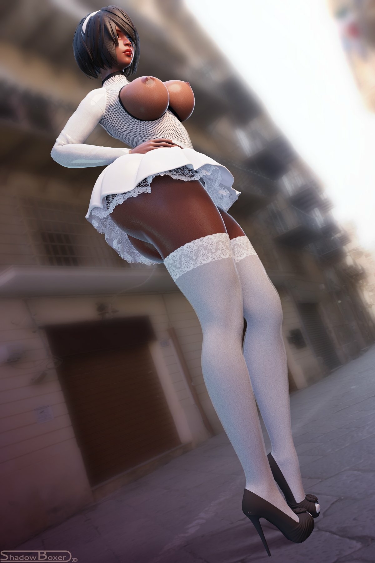 2P s 3D PP🍆 Yorha2b Nier Automata Futanari Futa Nipples Boobs Big boobs Cake Ass Big Ass Big Tits Tits Sexy Horny Face Horny 3d Porn 2