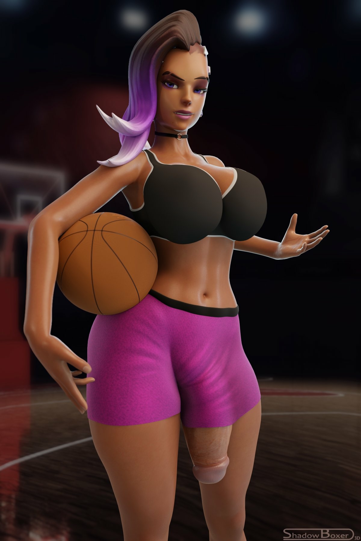 a beautiful basket case! 😋 Sombra Overwatch Futanari Nipples Boobs Big boobs Cake Ass Big Ass Big Tits Tits Sexy Horny Face Horny 3d Porn