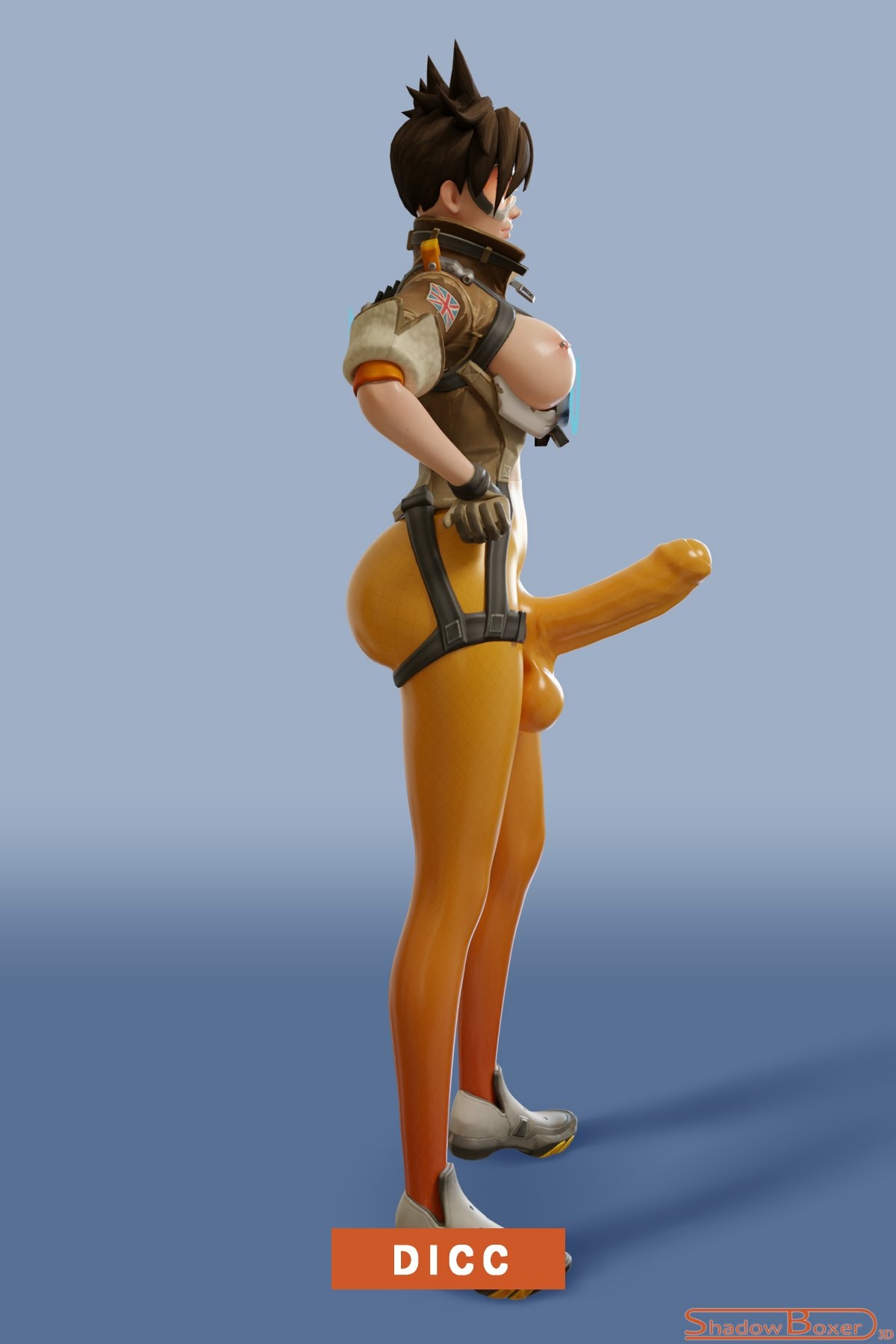 OW2 Tracer😵 Tracer Overwatch Futanari Futa Nipples Boobs Big boobs Cake Ass Big Ass Big Tits Tits Sexy Horny Face Horny 3d Porn