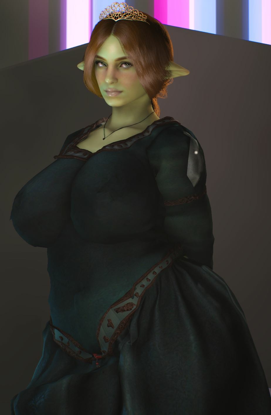 Princess Fiona - Pogstyle Shrek Movie Thicc Curvy Model Busty Huge Boobs Red head Monster 9
