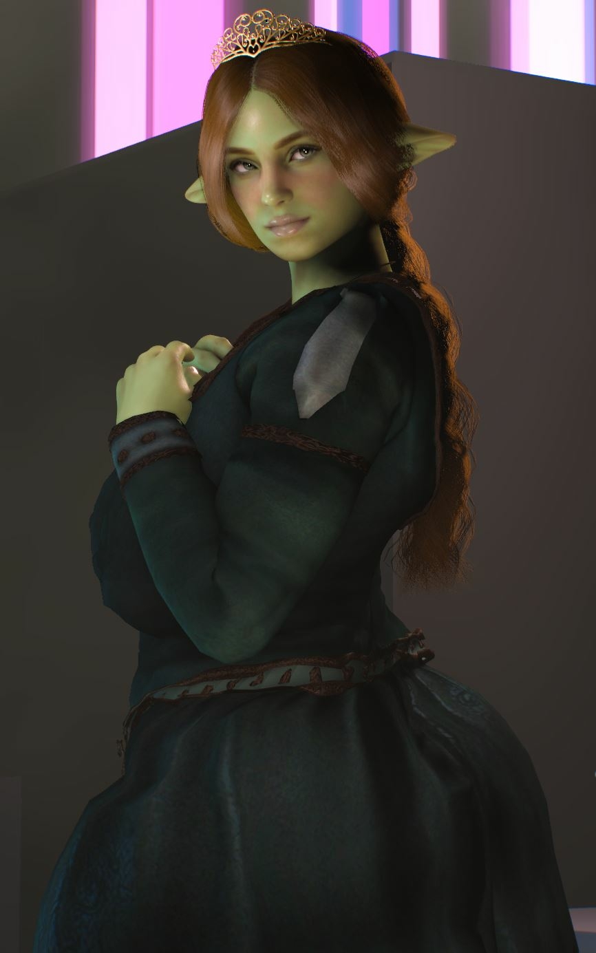 Princess Fiona - Pogstyle Shrek Movie Thicc Curvy Model Busty Huge Boobs Red head Monster 11