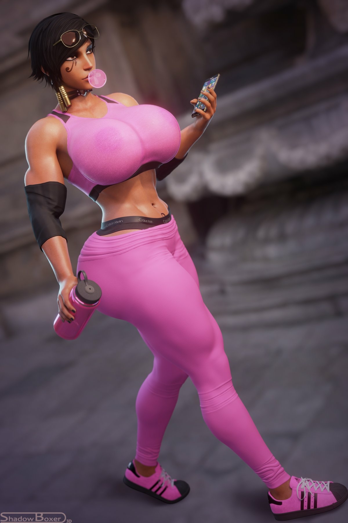 😳Pink Pharah Overwatch Pharah Lingerie Nipples Ass Sexy Lingerie Boobs Cake Big Ass Big Tits Tits Sexy Horny Face Horny 3d Porn