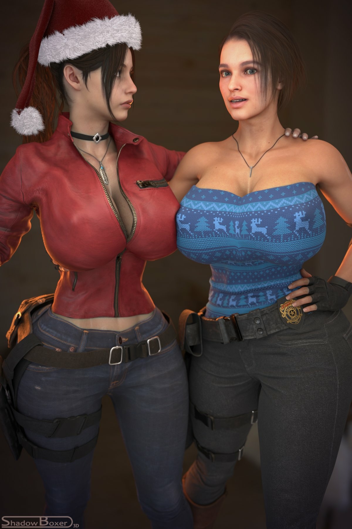 MerRe Christmas Jill Valentine Claire Redfield Resident Evil Nipples Pussy Ass Boobs Cake Big Ass Big Tits Tits Sexy Horny Face Horny 3d Porn
