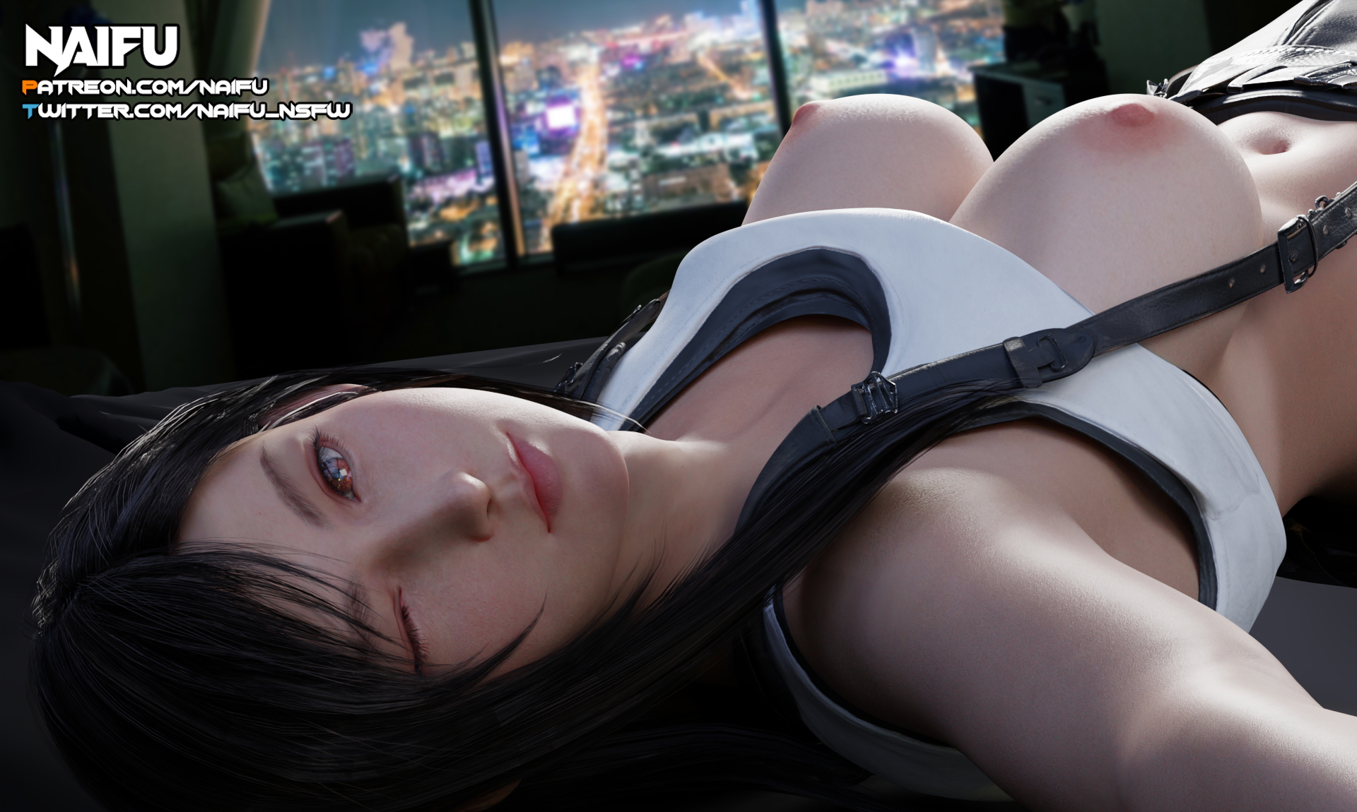 A selfie for Cloud Final Fantasy Final Fantasy 7 Final Fantasy 7 Remake Final Fantasy VII Tifa Lockhart Selfie Big boobs Boobies Boobs Natural Boobs Big Tits