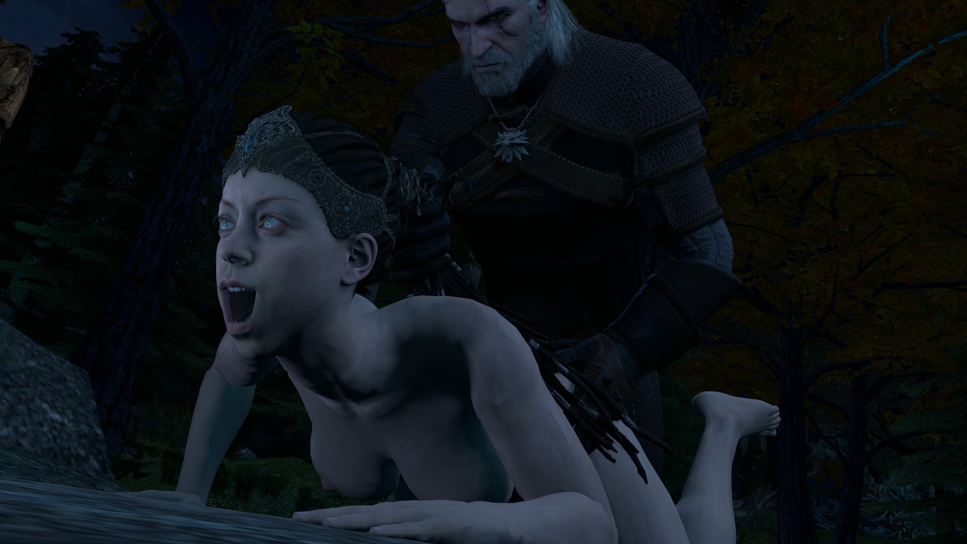 The Witcher/Hellblade Crossover: Geralt plows Senua Senua Geralt of rivia The Witcher Anal Anal Penetration Boobs Big boobs Tits Ass Big Ass Cake Sexy Horny Face Horny 3d Porn 4