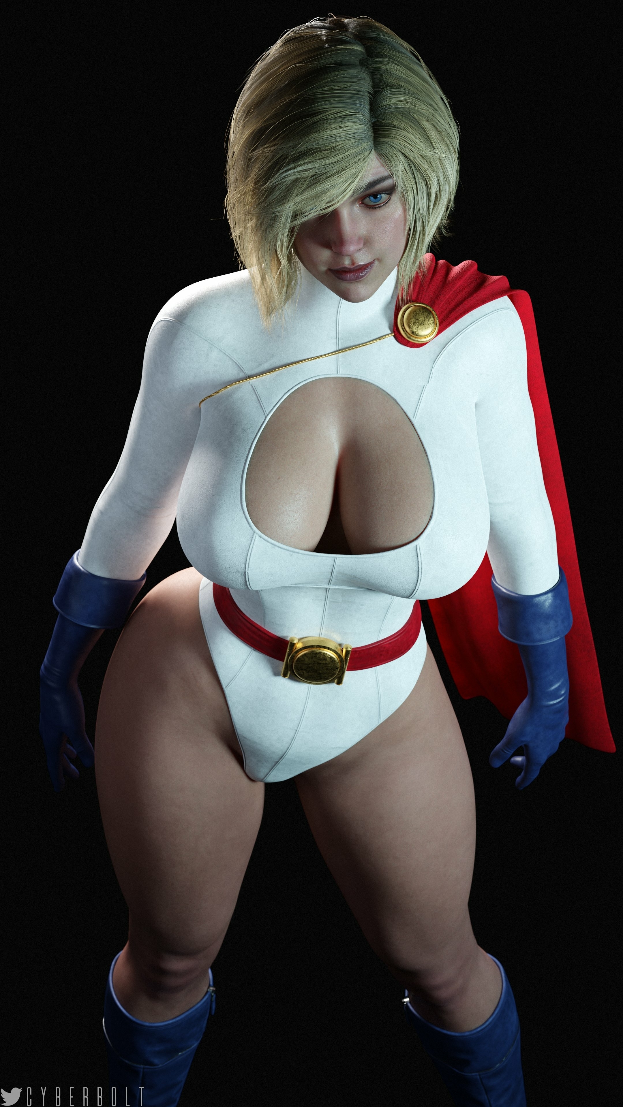 Power Girl Power Girl Dc Comics Big boobs Tits Ass Big Ass Cake Sexy Horny Face Horny 3d Porn
