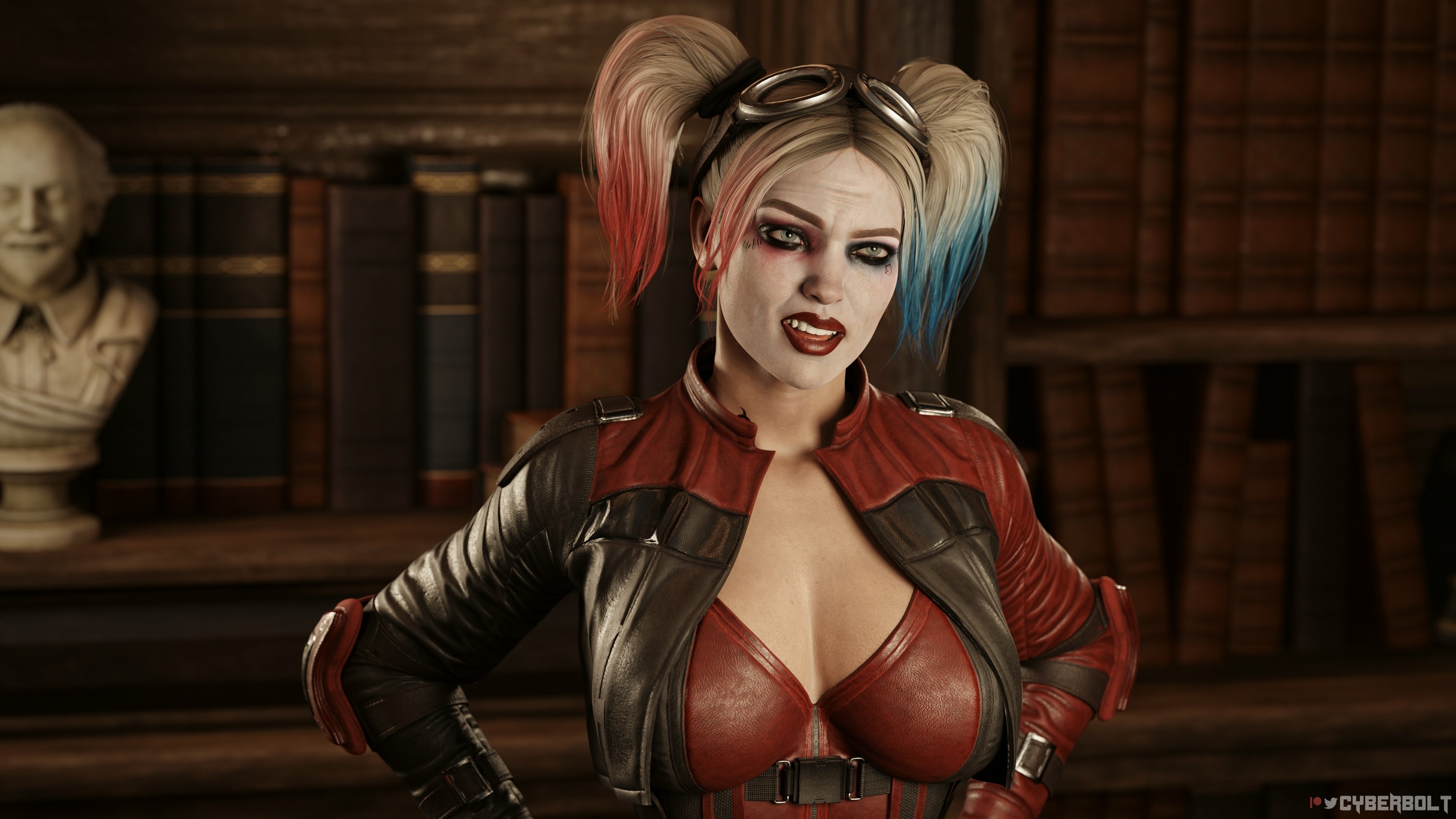 4 𝑭𝒂𝒄𝒆𝒔... Harley Quinn Suicide Squad Lingerie Sexy Lingerie Boobs Big boobs Tits Ass Big Ass Cake Sexy Horny Face Horny 3d Porn 2