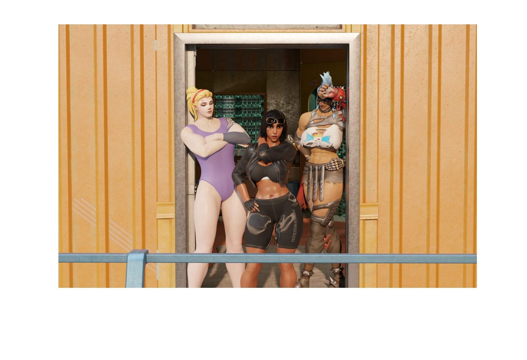 Looks like someone s lost  Pharah Zarya (overwatch) Junkerqueen Overwatch Boobs Big boobs Lingerie Big Tits Cake Ass Big Ass Sexy Horny Face Horny 3d Porn