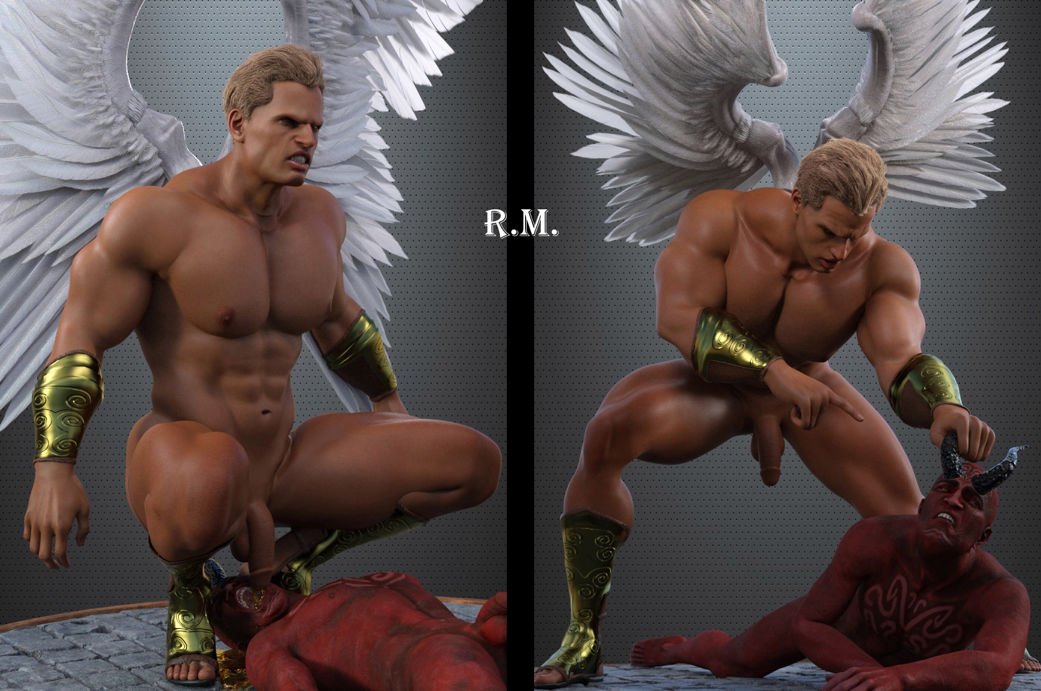 ARCHANGEL VS DEMON  Facesitting Domination Punishment Forced 3