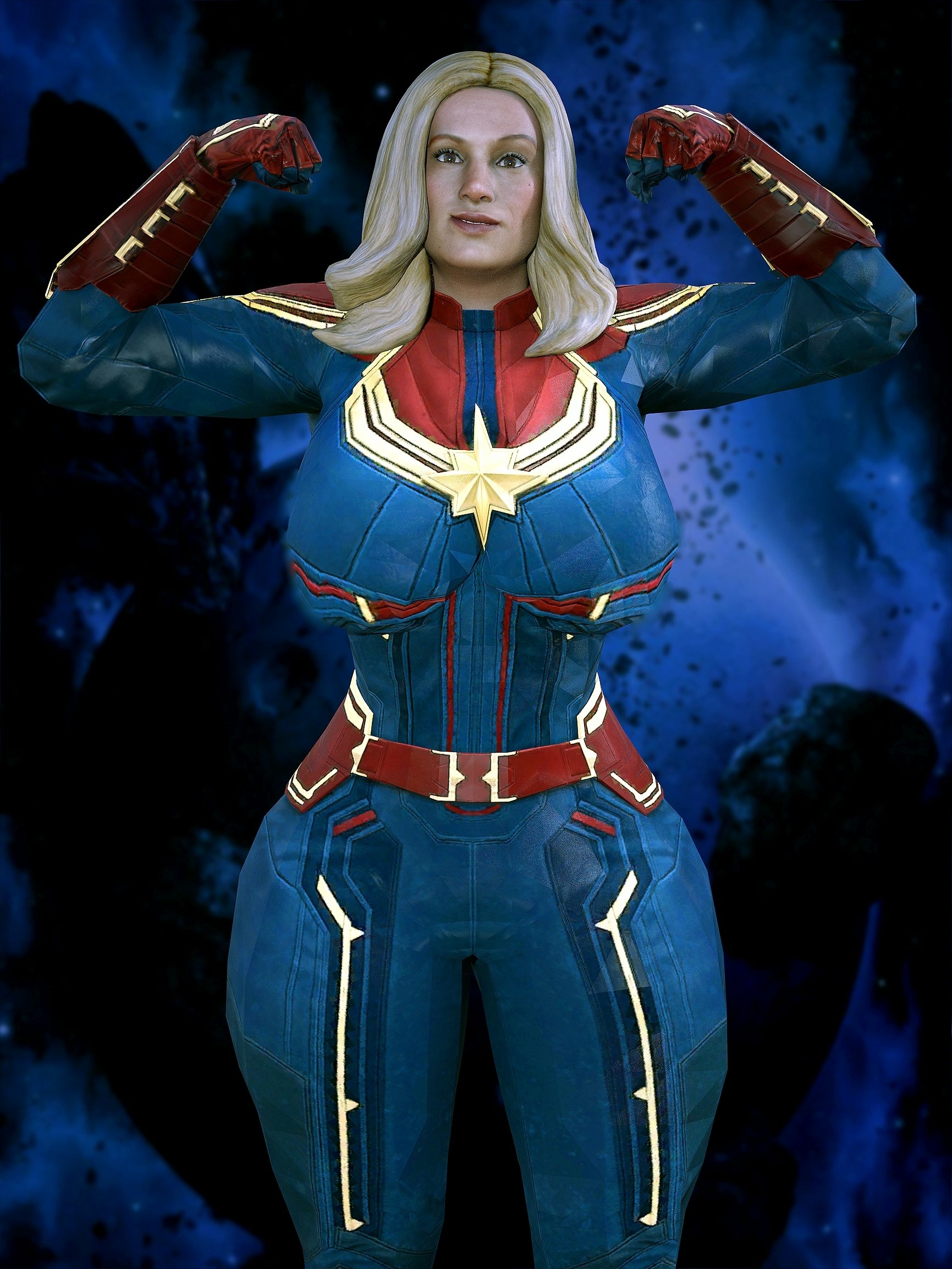 -Captain Marvel- Captain Marvel Marvel Lingerie Sexy Lingerie Naked Boobs Big boobs Tits Big Tits Cake Ass Big Ass Sexy Horny Face Horny 3d Porn 2