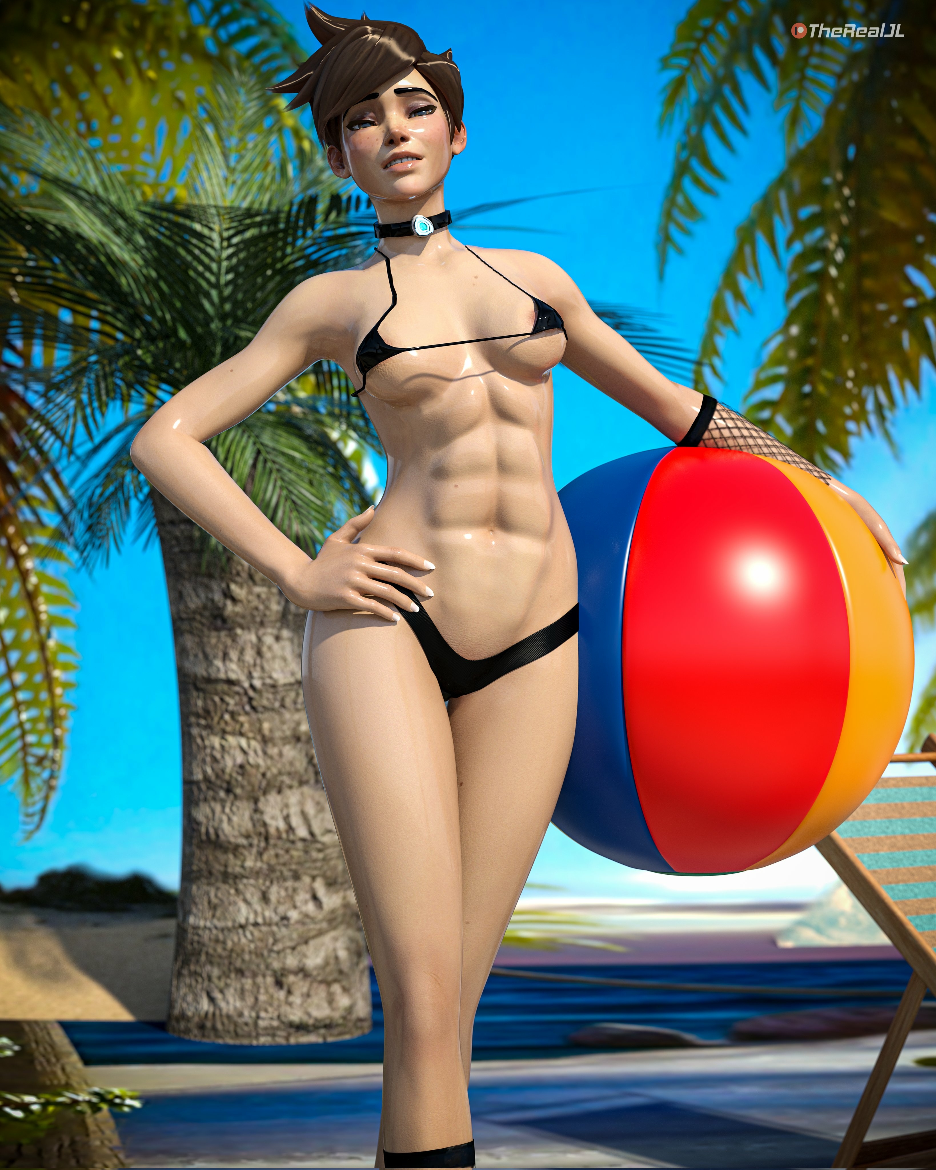 Tracer at the Beach 🏖️ Tracer Overwatch Lingerie Sexy Lingerie Boobs Big boobs Tits Big Tits Cake Ass Big Ass Sexy Horny Face Horny 3d Porn