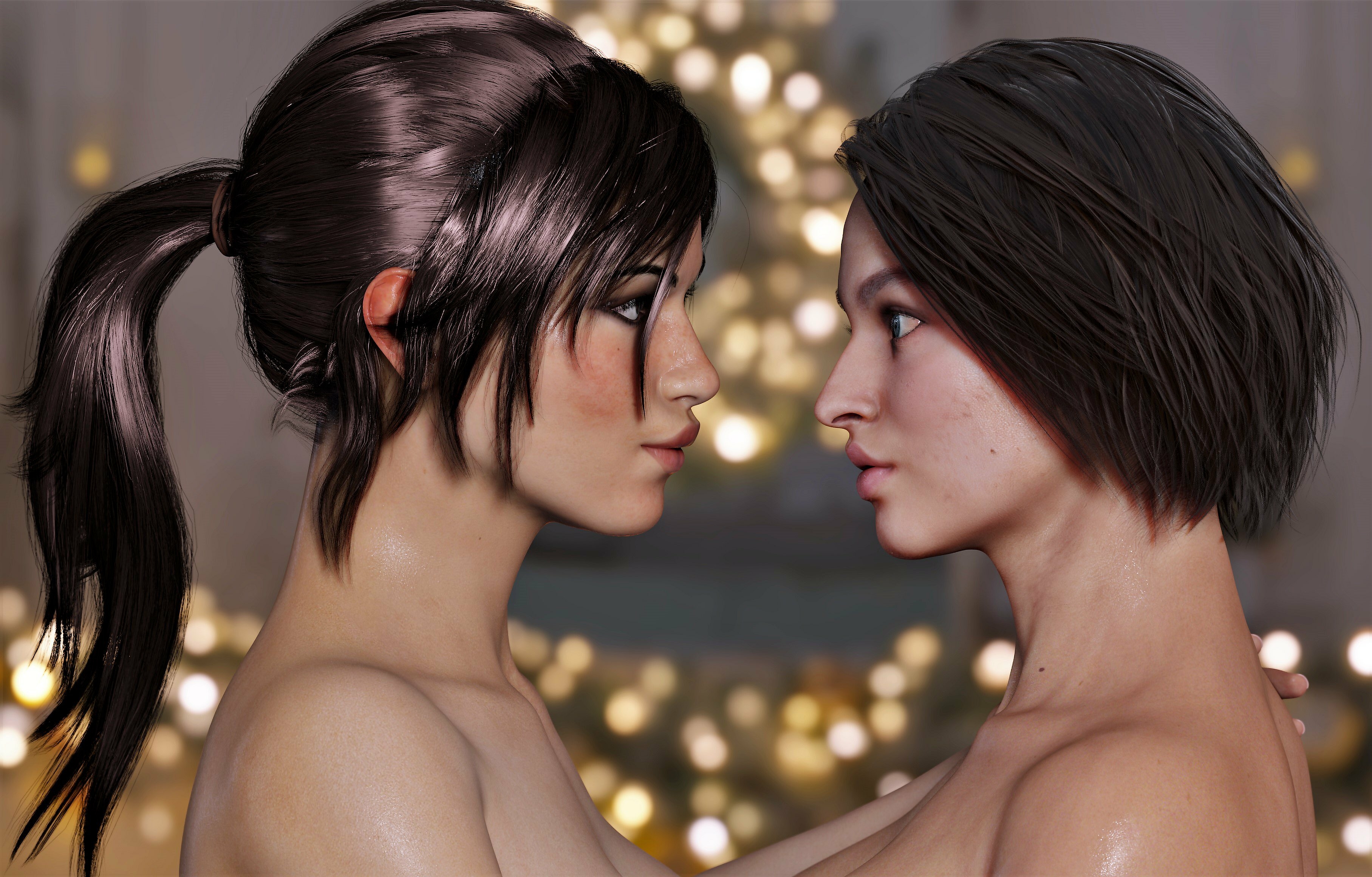 Sweet dreams 💕✨ Resident Evil Jill Valentine Lara Croft Tomb Raider Sexy Horny Face Horny 3d Porn