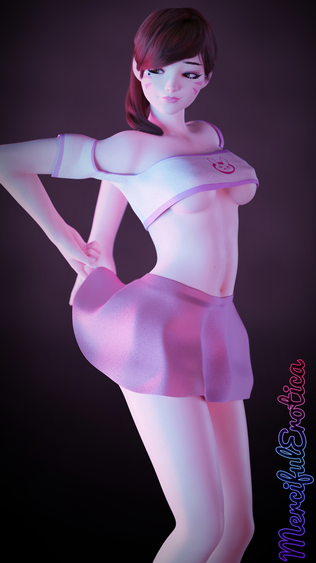 D.Va let's you peek up her skirt D.va Dva (overwatch) Overwatch Ass Butt plug Tease Upskirt 2