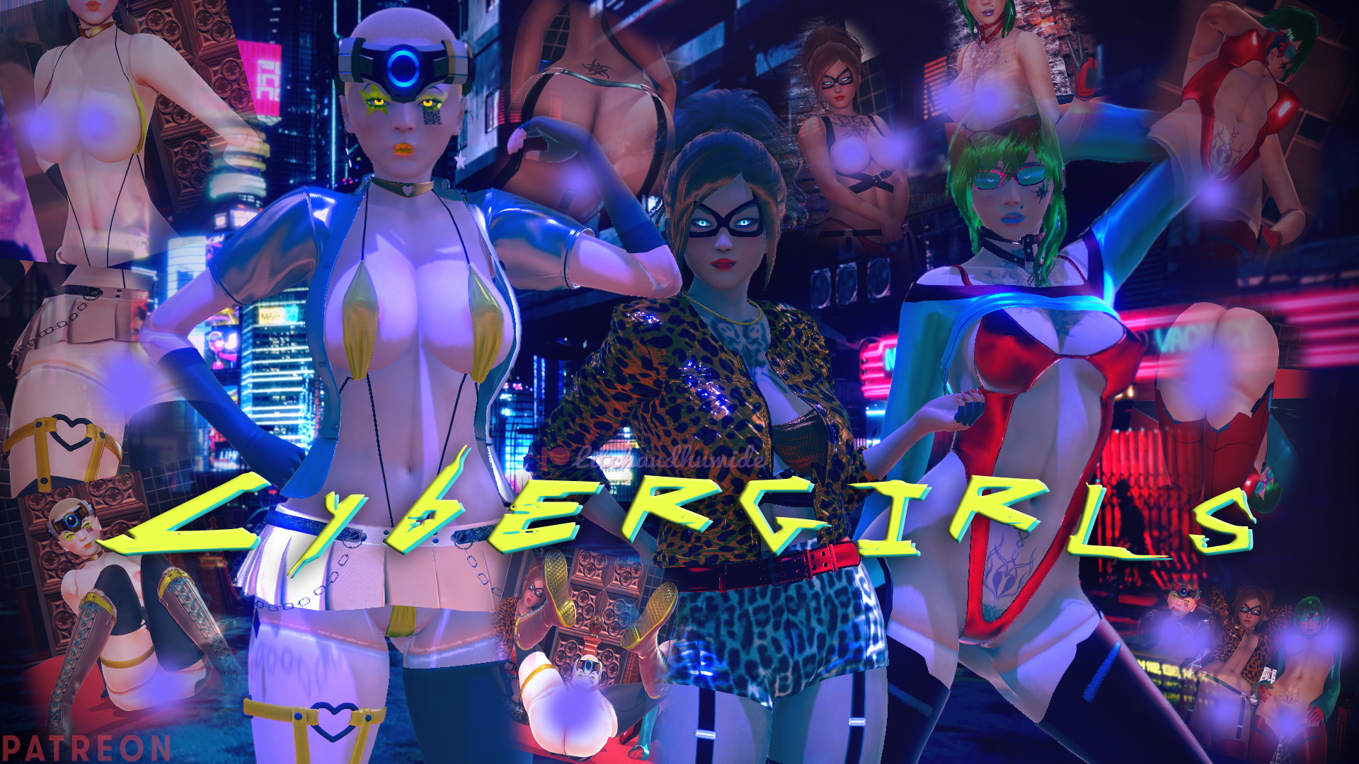 Cybergirls  Cyberpunk Nude Hairy Pussy