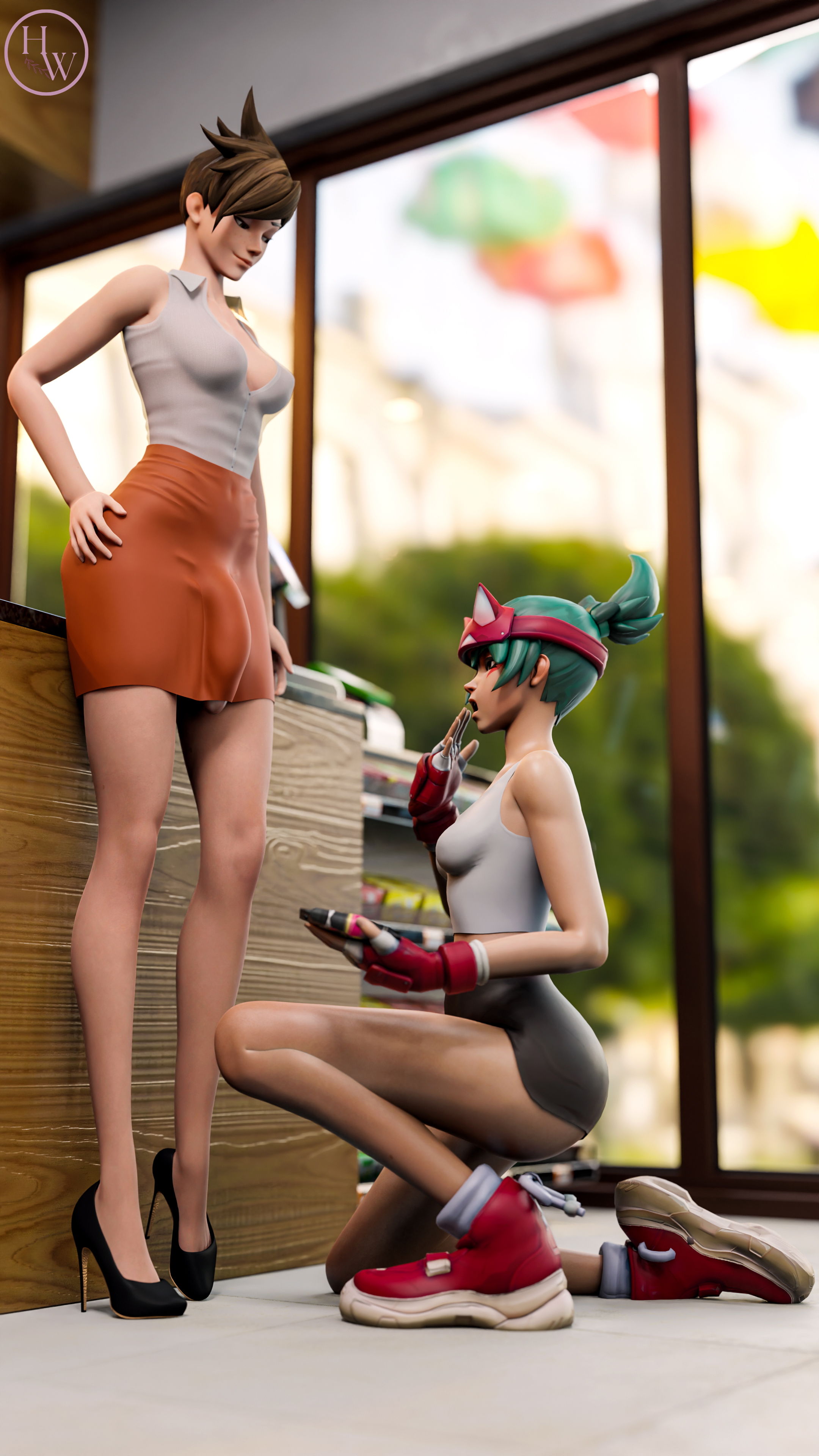 Tracer suprising Kiriko Tracer Kiriko Overwatch 