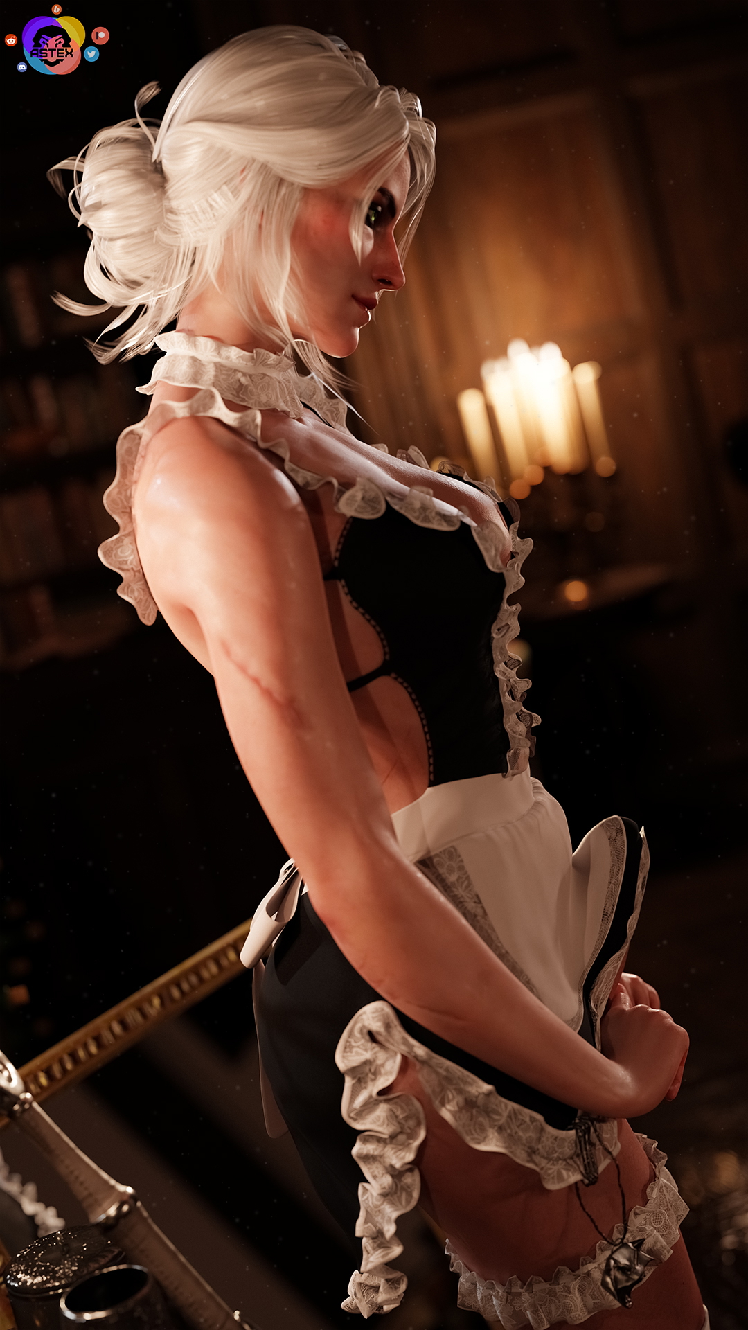 Elder Blood in Service😋 The Witcher Ciri (The Witcher) Futanari Futa Lingerie Sexy Lingerie Boobs Big boobs Big Tits Ass Big Ass Cake Sexy Horny Face Horny 3d Porn 2