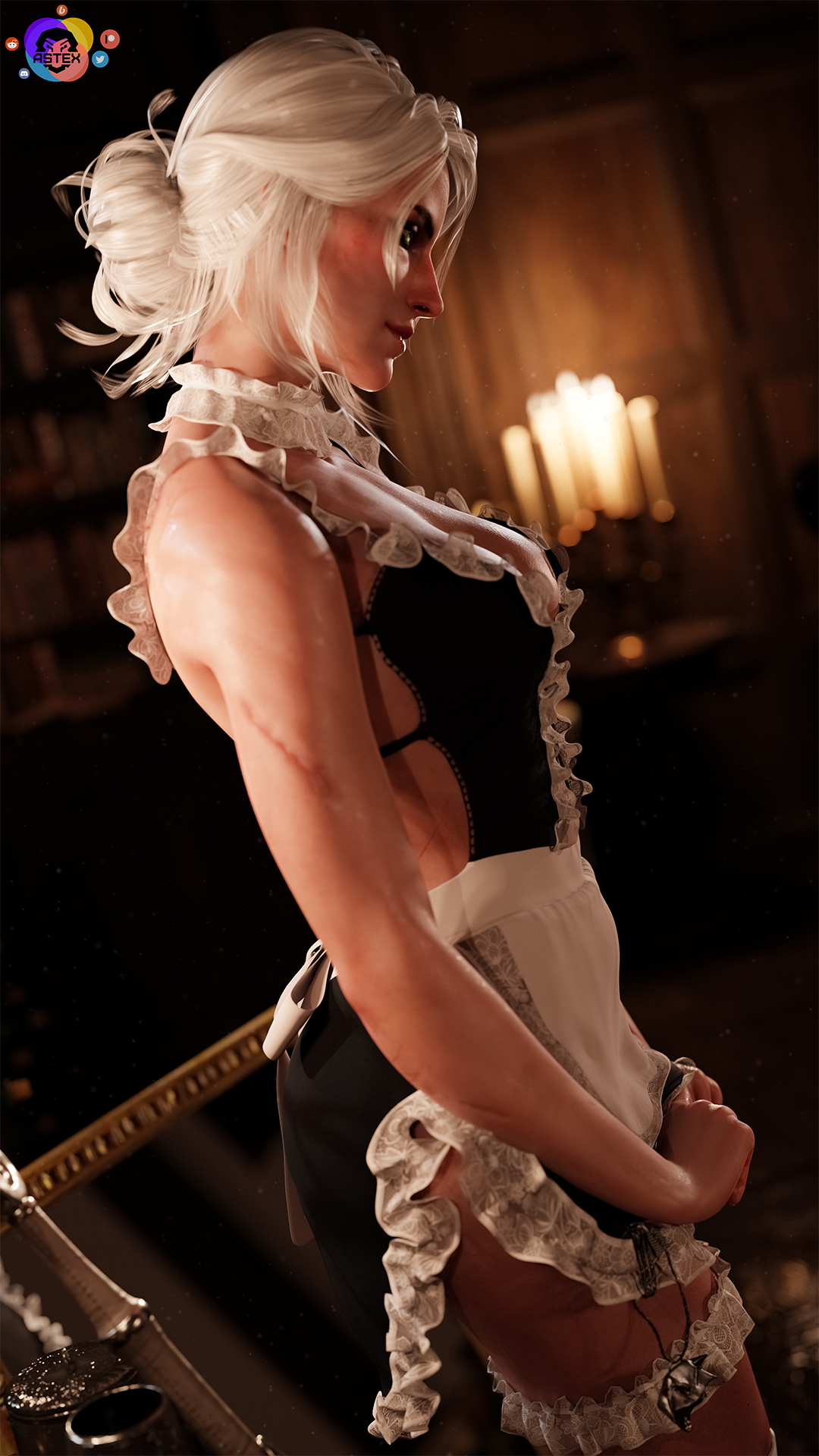 Version without Futa The Witcher Ciri (The Witcher) Lingerie Sexy Lingerie Boobs Big boobs Big Tits Ass Big Ass Cake Sexy Horny Face Horny 3d Porn 2