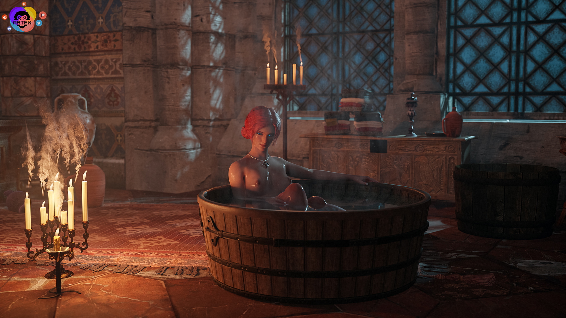 Triss. Hot and wet💦🔥 The Witcher Triss Merigold Nipples Pink Nipples Boobs Big boobs Big Tits Ass Big Ass Cake Sexy Horny Face Horny 3d Porn 3