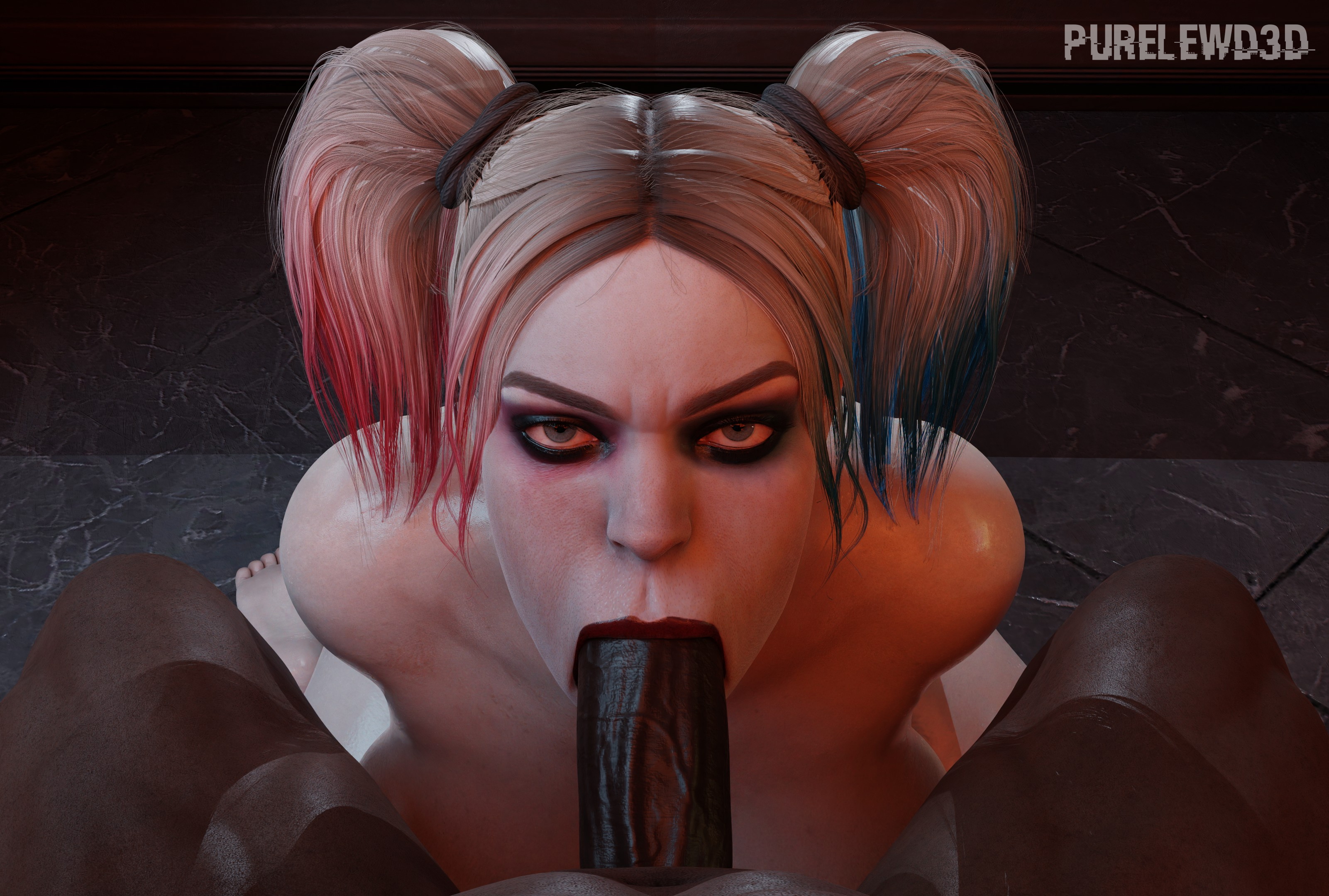 Harley Quinn Blow Job/ Dr. Quinzel penis inspection Harley Quinn Harleen Quinzel Dc Comics Deep throat Blowjob Big Dick Bbc Interracial 2